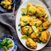 Yogurt Curry Chicken Thighs, the best effortless entertaining recipe! Healthy Seasonal Recipes