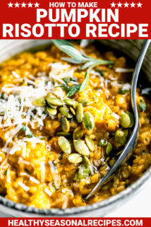 A BOWL OF RISOTTO WITH TEXT OVERLAY