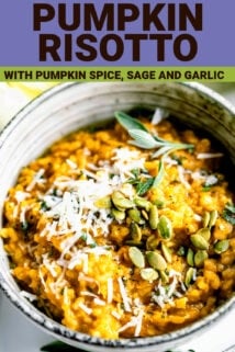 A BOWL OF RISOTTO WITH TEXT OVERLAY