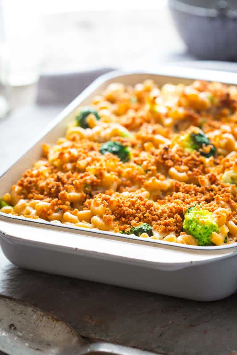 the casserole from the side