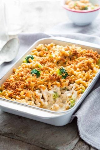 Macaroni and Cheese with Broccoli | Vegetarian | Whole Grain | Casserole | Kid Friendly | Comfort Food |Healthy Seasonal Recipes | Katie Webster