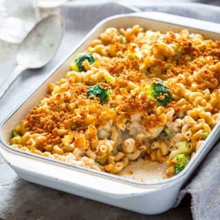 Macaroni and Cheese with Broccoli | Vegetarian | Whole Grain | Casserole | Kid Friendly | Comfort Food |Healthy Seasonal Recipes | Katie Webster
