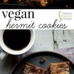 hermit cookies with text overlay