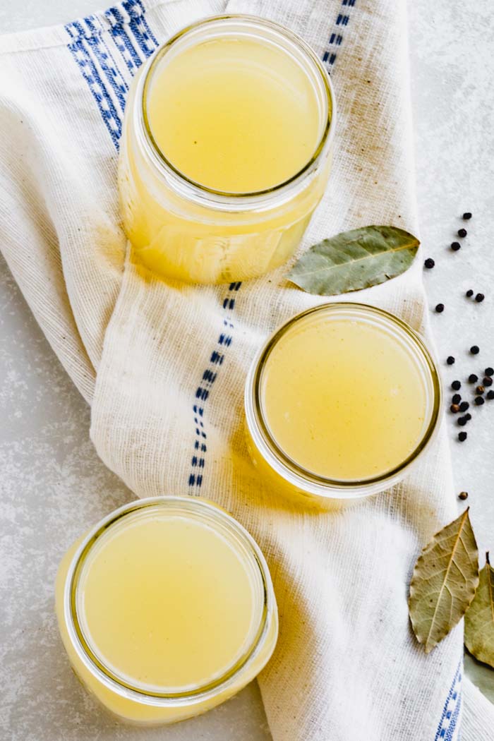 three jars of stock