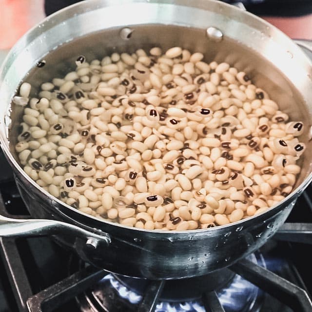 simmering peas