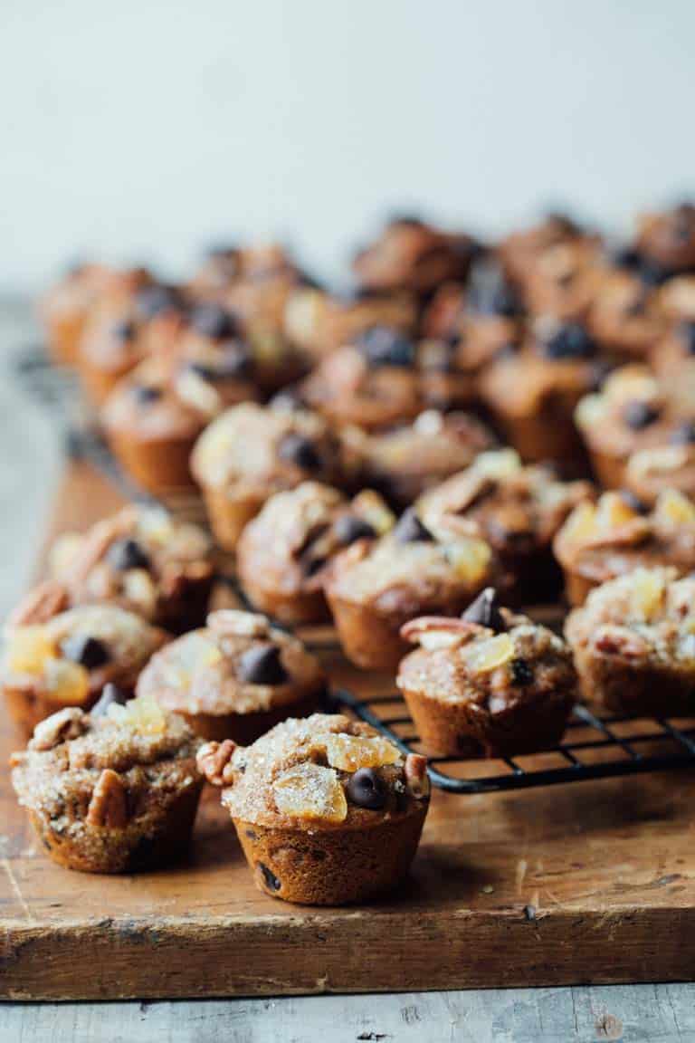 Mini Fruitcakes are the perfect tiny whole wheat and dairy free sweet treat to take to a cookie exchange or add to your Holiday cookie platter! | Healthy Seasonal Recipes | Katie Webster