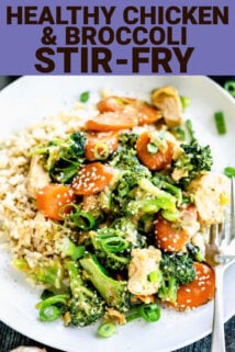 stir fry on a plate with text overlay