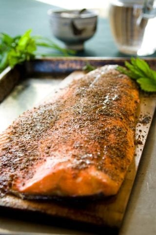 Garam Masala Cedar Plank Salmon