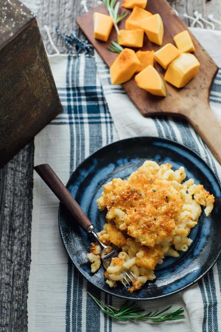 serving of Healthy Butternut Squash Mac and Cheese