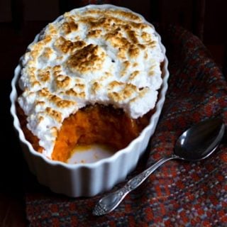 Sweet Potato Casserole with Maple Pecans and Italian Meringue | Gluten Free | Holiday | Kid Friendly | Vegetarian | Fall | Thanksgiving | Healthy Seasonal Recipes