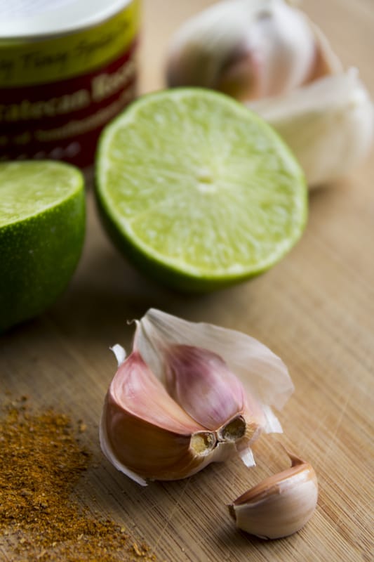 Organic Mexican Spice blend, fresh garlic and lime