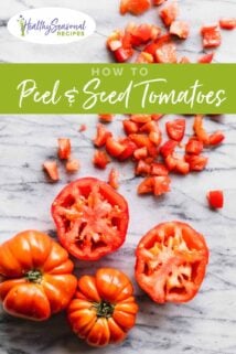 tomatoes on a marble board