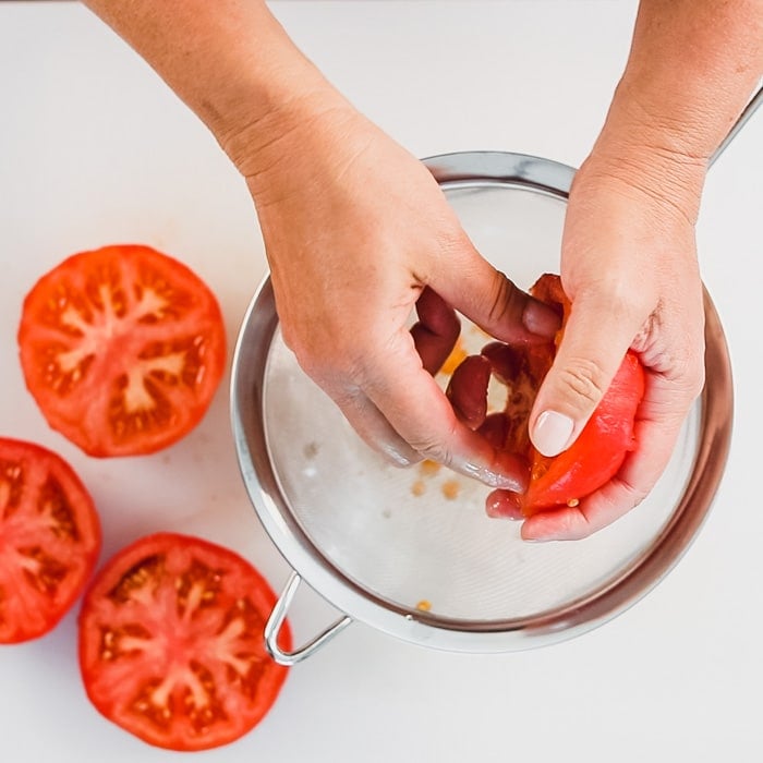 squeeze out the seeds