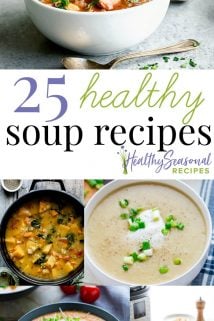 healthy soup recipes collage