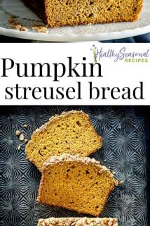 collage of pumpkin bread