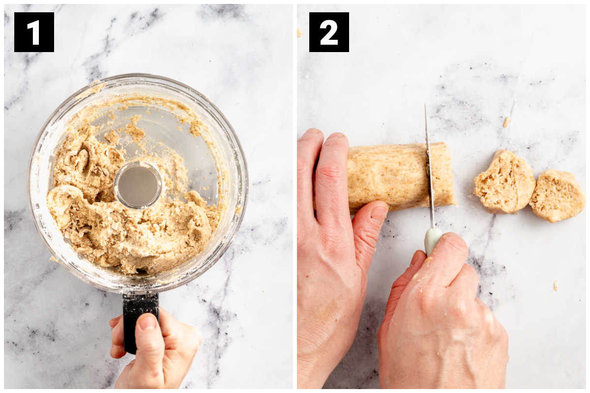 making the dough and portioning it