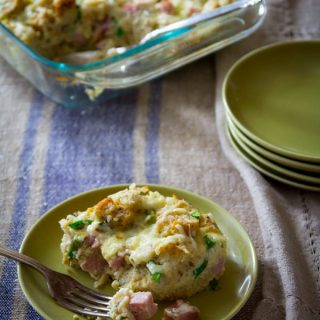 Easy Ham and Asparagus Bread Pudding