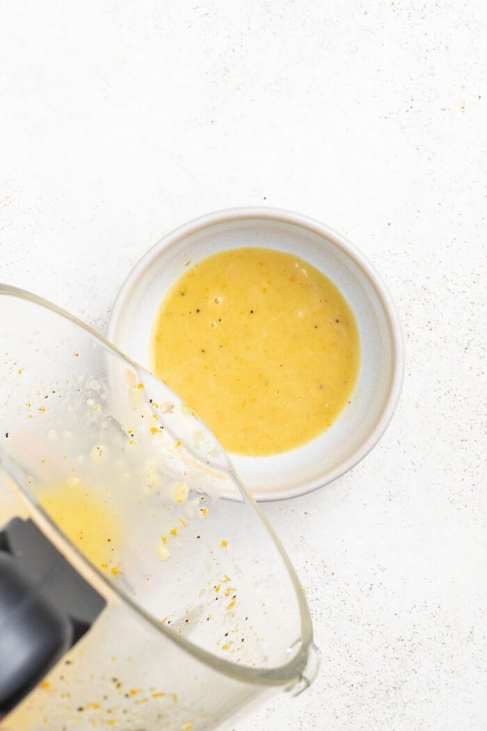 set aside some of the dressing to use for the salad