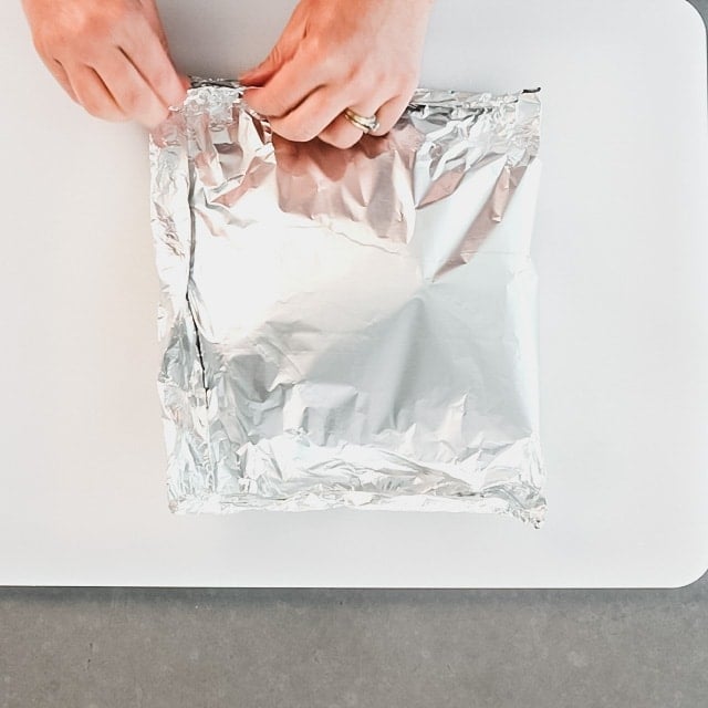 folding the foil packet