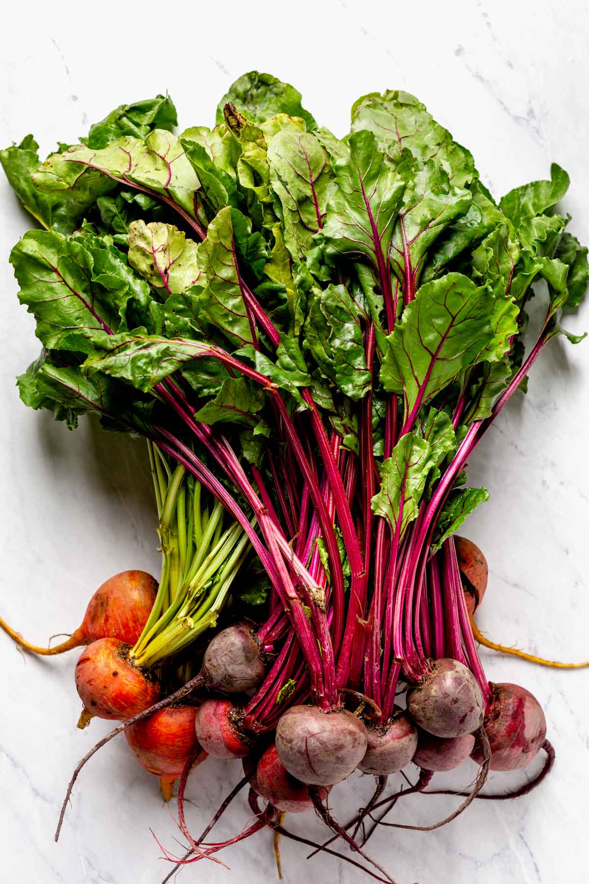 beets with greens attached