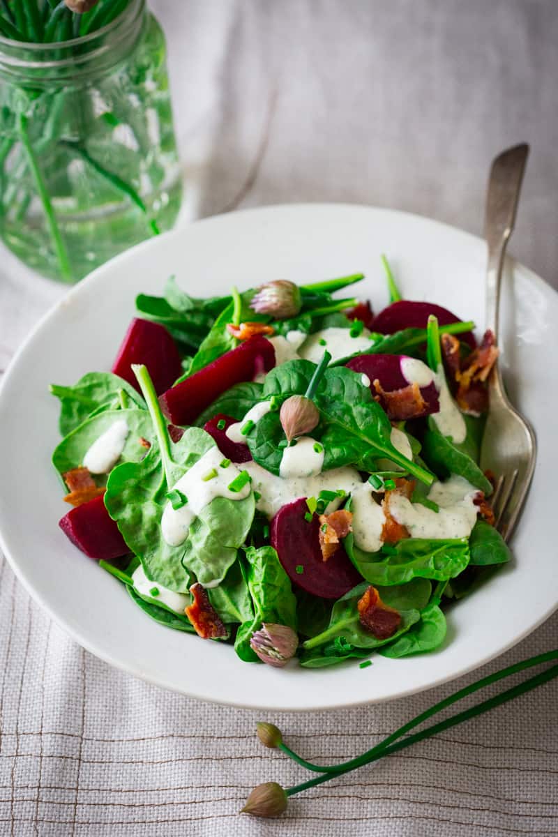 Spinach Salad with Maple Ranch