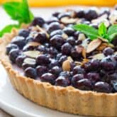 Blueberry Almond Tart on healthyseasonalrecipes.com