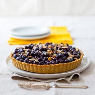 blueberry almond tart on healthy seasonal recipes