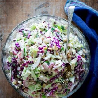 creamy blue cheese and walnut coleslaw #glutenfree #lowcarb
