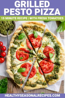 pizza overhead with text overlay