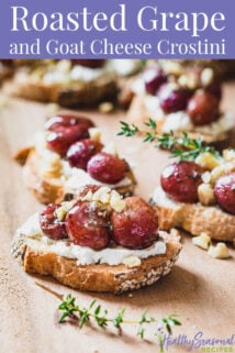 crostini on a wooden tray
