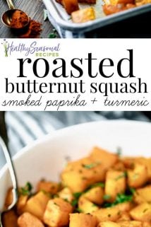 a collage of roasted butternut squash photos