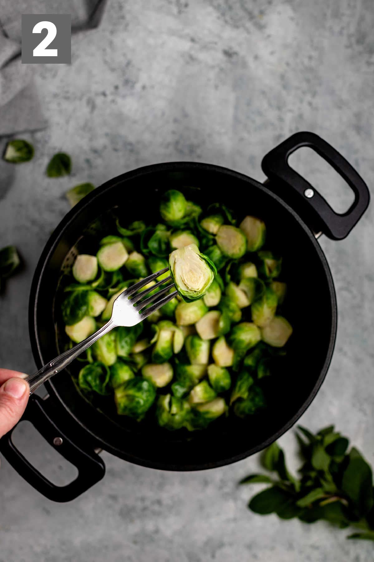 steam brussels sprouts until they are fork tender