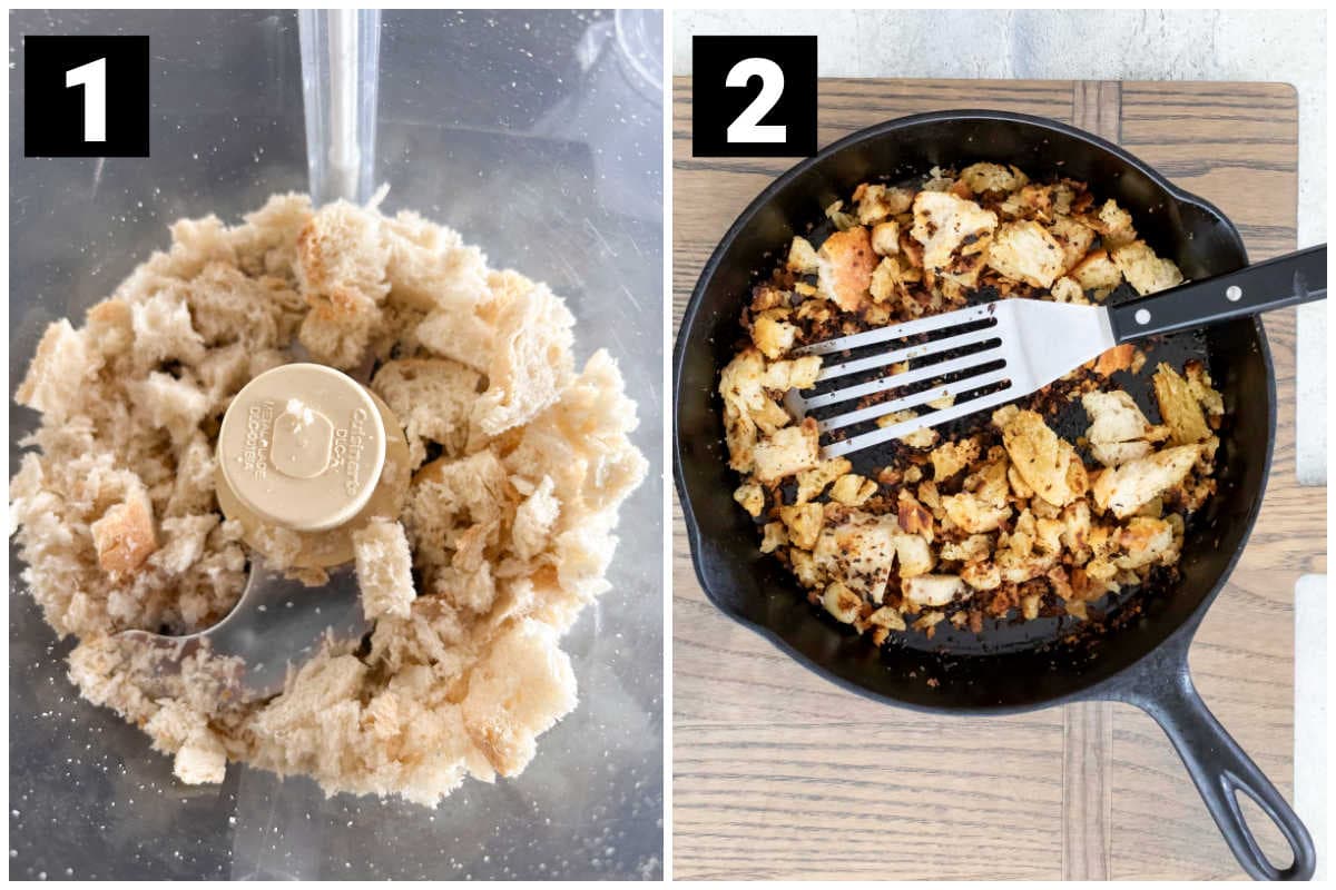 to make the skillet breadcrumbs