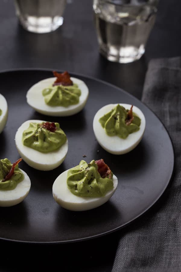 Spinach and Bacon Deviled Eggs recipe on Healthy Seasonal Recipes