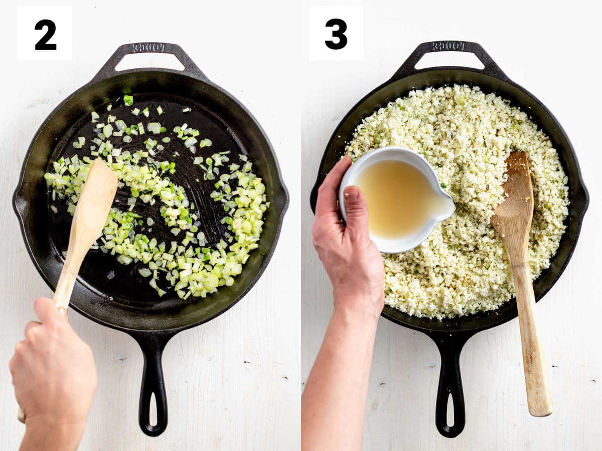 saute the celery and scallions