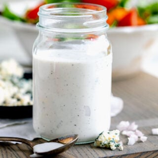 a jar of the dressing