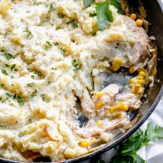 chicken shepherd's pie closeup
