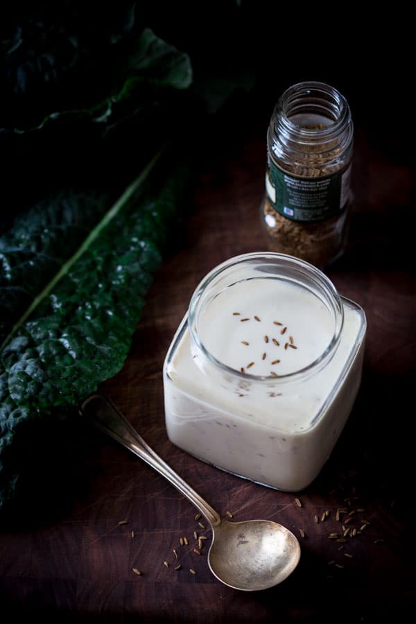 healthy Creamy yogurt cumin seed dressing