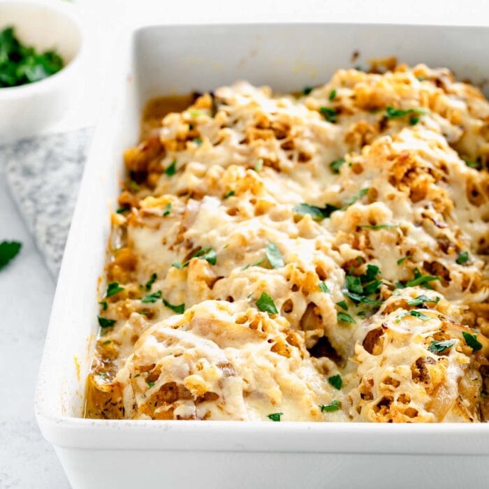 close up of fish casserole