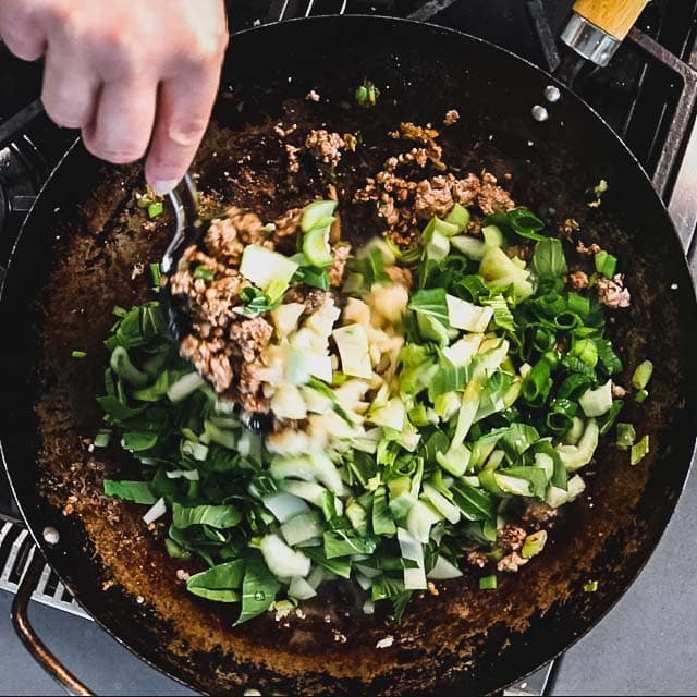 add the bok choy