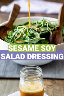 two photos of the dressing with text overlay