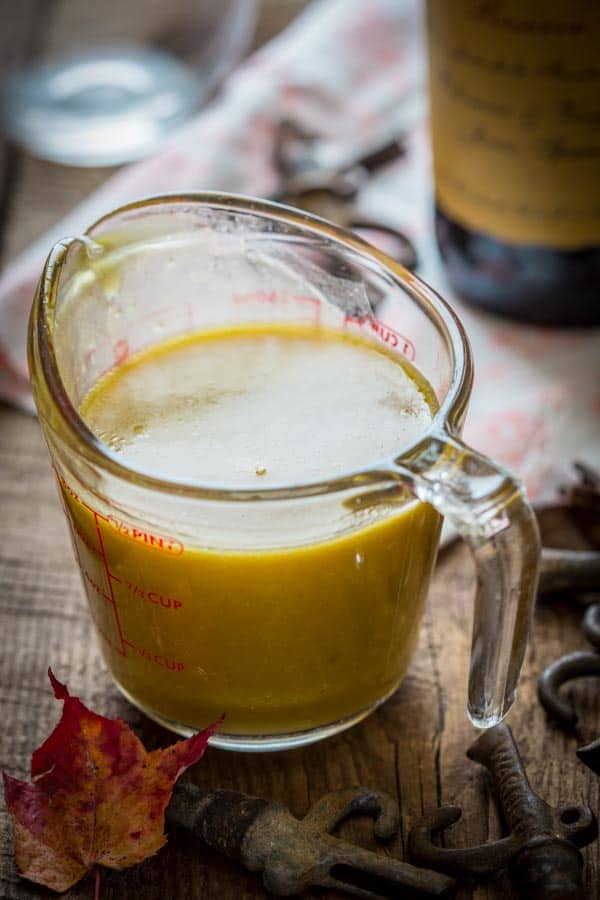 Maple Sherry Vinaigrette in a measuring cup