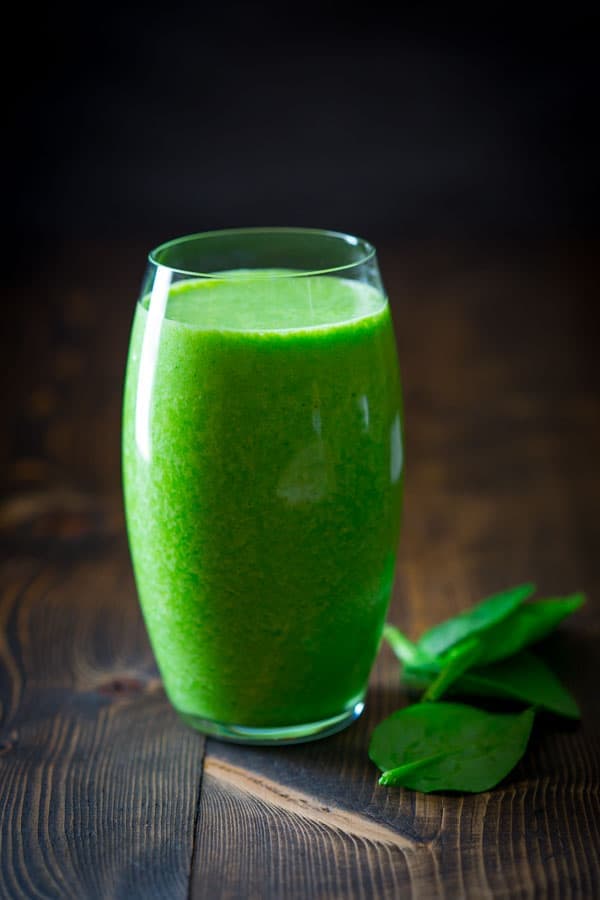 the smoothie on a dark background