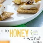 brie on crackers photo collage with text