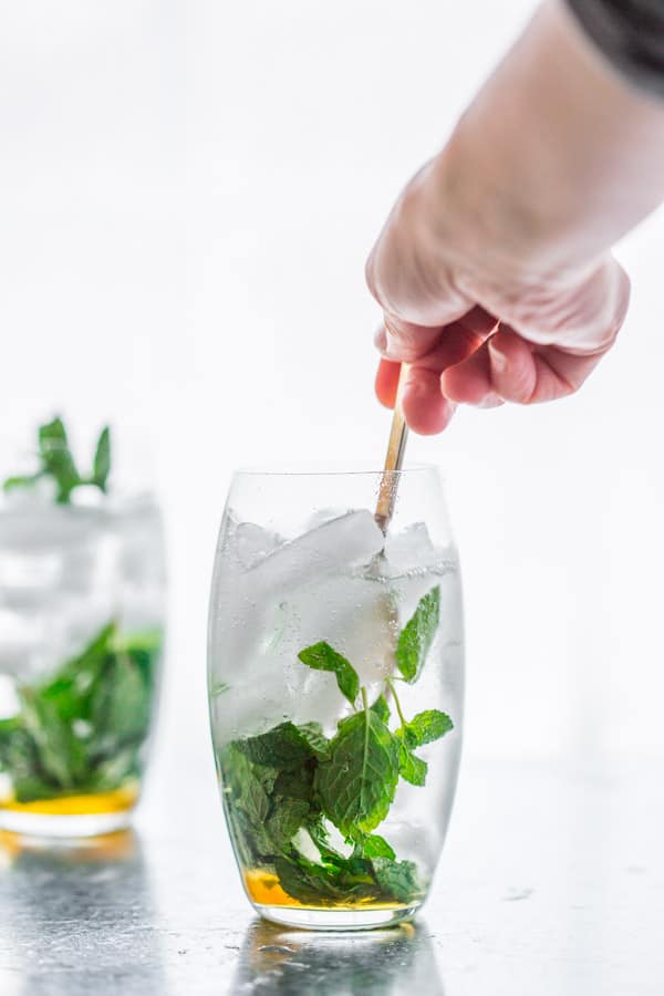 Maple Mint Vodka Spritzers on HealthySeasonalRecipes.com