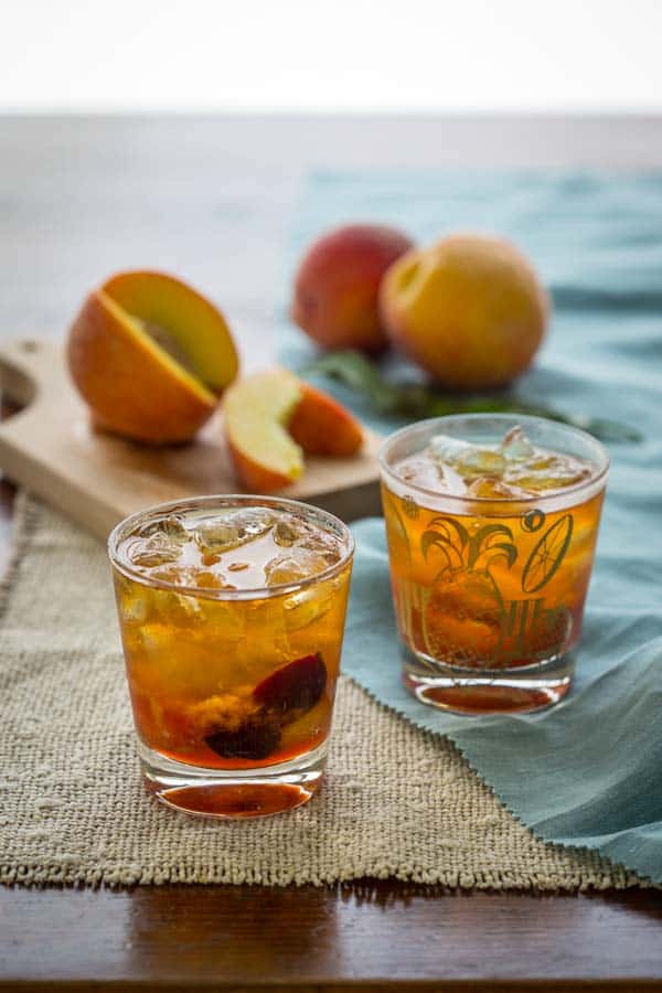 Maple Peach Old Fashioned | maple, 100 sweet and savory recipes featuring pure maple syrup by Katie Webster