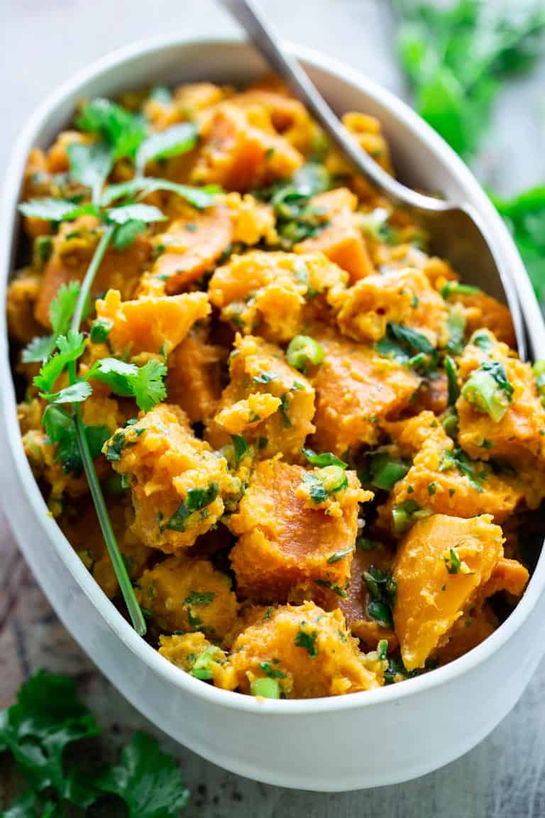 Paleo Ginger Cilantro Sweet Potato Salad