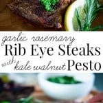  Steak and Kale walnut pesto photo collage with text