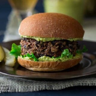 Black Bean Burgers with Green Tea Basil Aioli