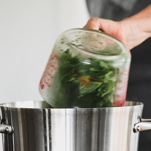 add kale to the pot